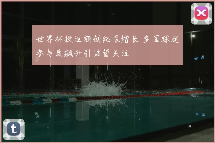 世界杯投注额创纪录增长 多国球迷参与度飙升引监管关注